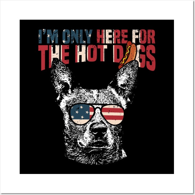 Australian Cattle Dog Shirt Funny 4th of July Wall Art by Madfido